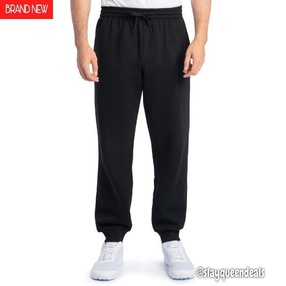 Fleece Joggers with Pockets Relaxed Fit Moisture Wicking Tapered Sweatpants